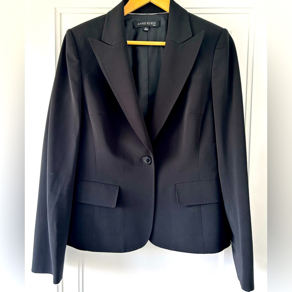 Ann Klein blazer black size 6